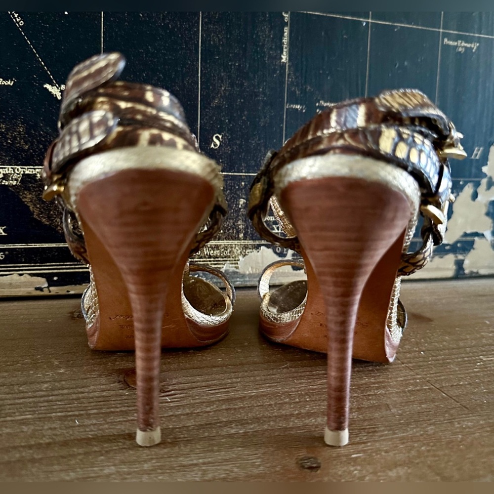 Sergio Zelcer Gator/Snake Heels - Picture 4 of 9